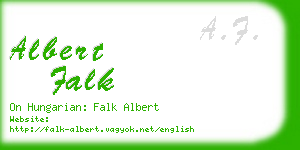 albert falk business card